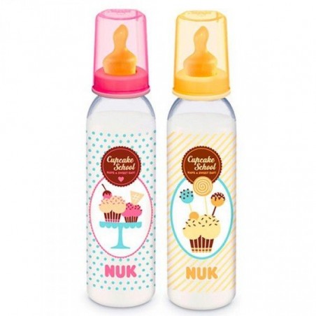 Nuk Biberón Tetina Látex Boca Ancha T-2 330ml