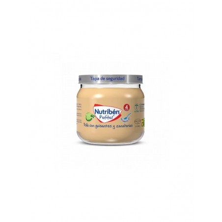 Nutribén Potitos Introducción al Pollo con Guisantes y Zanahorias 120gr