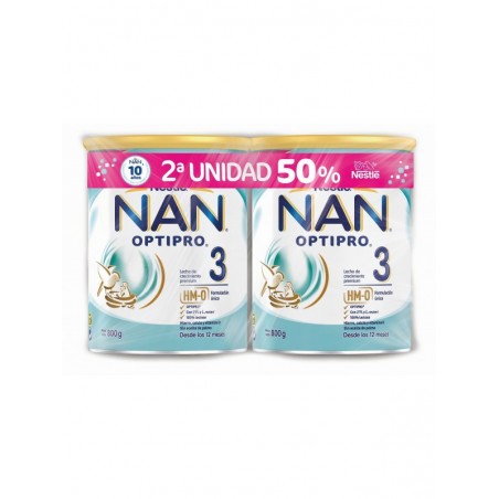 NAN Optipro 3 Leche Crecimiento 2 x 800gr