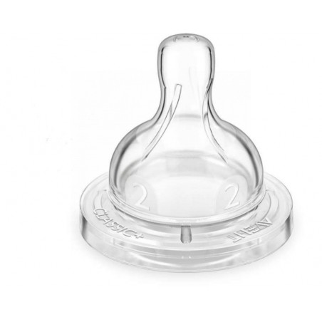 Tetina Silicona Flujo Lento Avent Philips + 1 M 2 Tetinas
