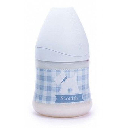 Suavinex Biberón Boca Ancha con Tetina 3 Posiciones Azul 150 ml