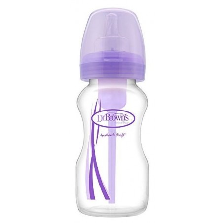 Dr. Browm's Biberón Boca Ancha Morado 270 ml