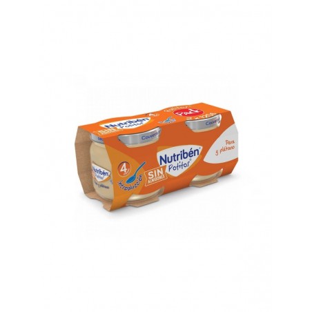 Nutribén Potito Pera y Plátano SIn Almidoes 2 x 120gr