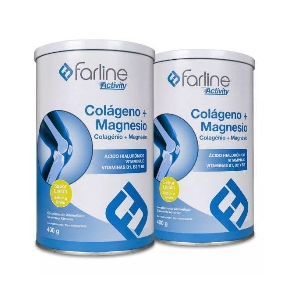 Farline Activity Colágeno y Magnesio Sabor Limón Duplo 2 x 400