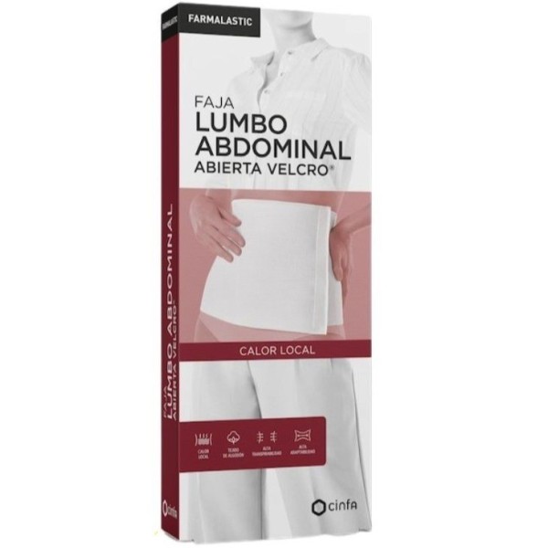Farmalastic Faja Lumboabdominal Abierta con Velcro Talla Pequeña Color Blanco