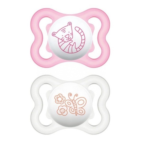 MAM Chupete Air silicona 0-6m 2uds Rosa