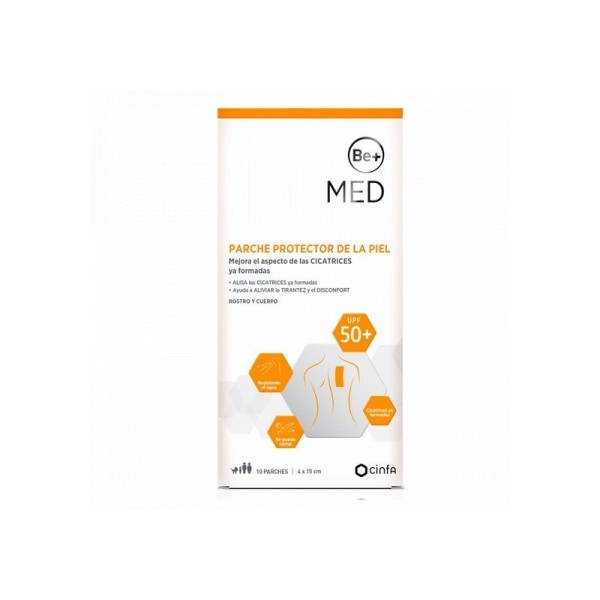 Be+ MED Parche Protector Piel 4 x 15cm 10uds