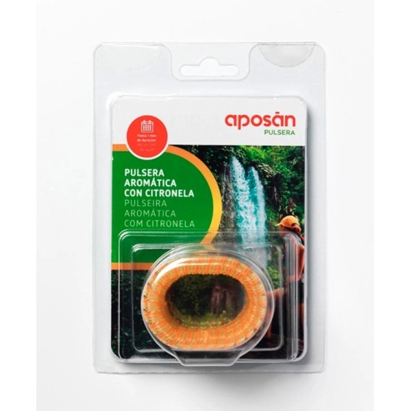 Aposan Pulsera Aromatica Citronela  3 unidades Color Transparente Naranja