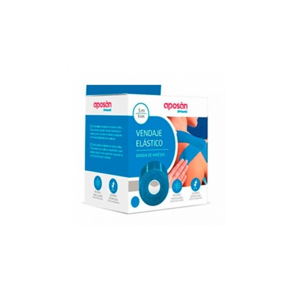 Aposan Dynamic Vendaje Elastico  1 Unidad 5 M X 5 Cm Color Azul