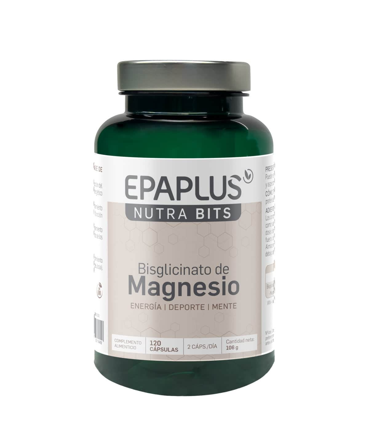 Epaplus Nutra Bits Bisglicinato de Magnesio 120 cápsulas