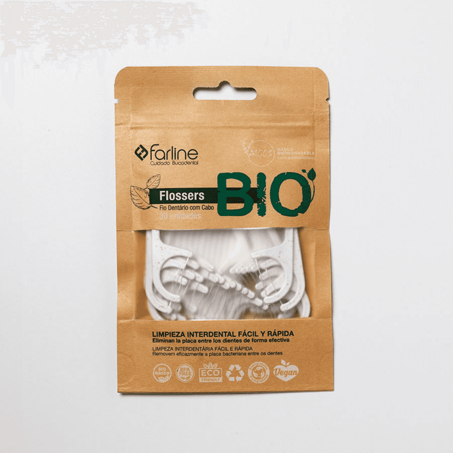 Farline Cepillo Interdental Flossers Dentales Bio 30 Unidades
